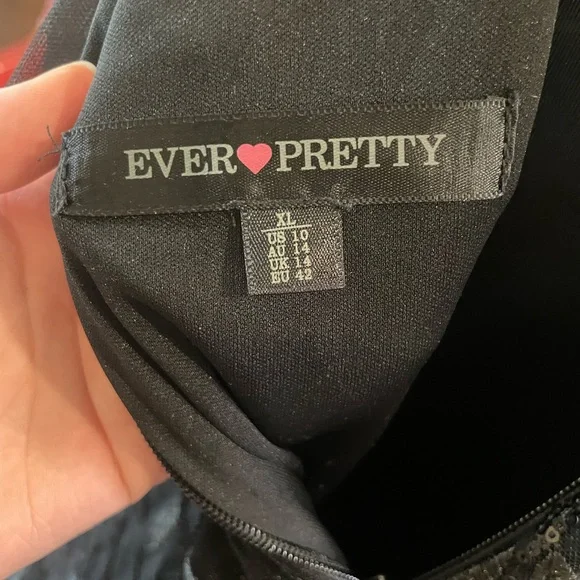 Ever Pretty Blue Flutter Sleeve Plunge Maxi Gown - Picture 3 of 3